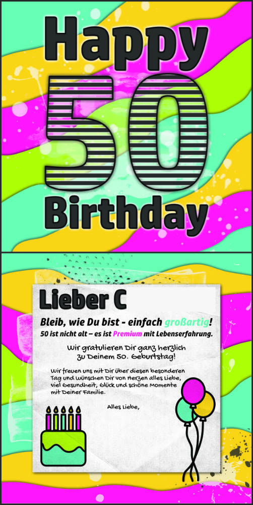 Geburtstagskarte Bruder