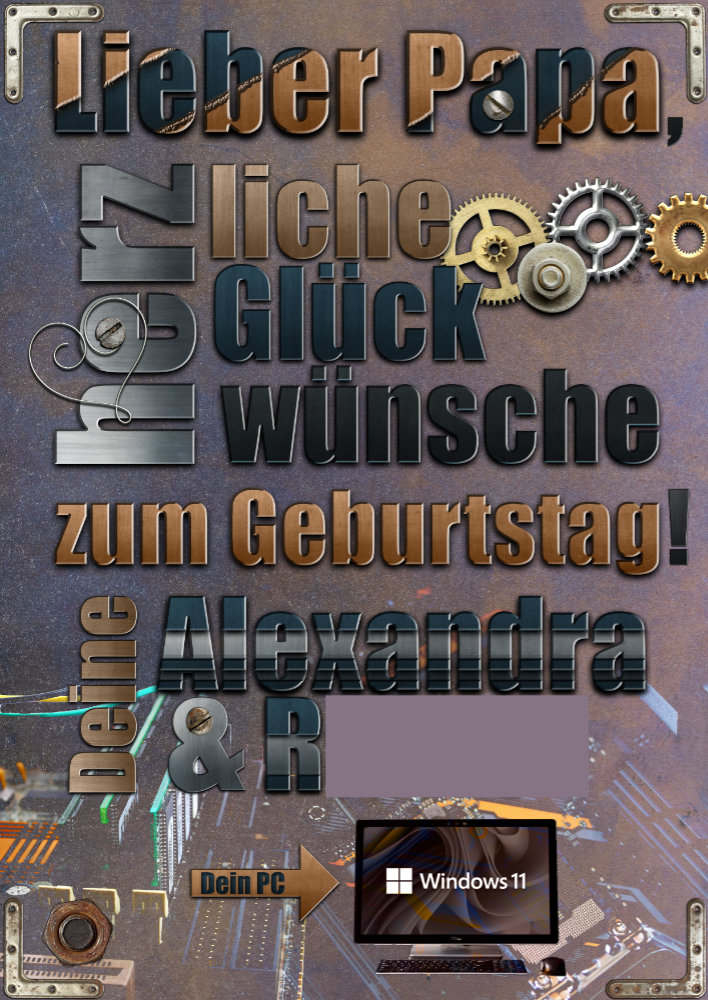 Geburtstagskarte für meinen Vater